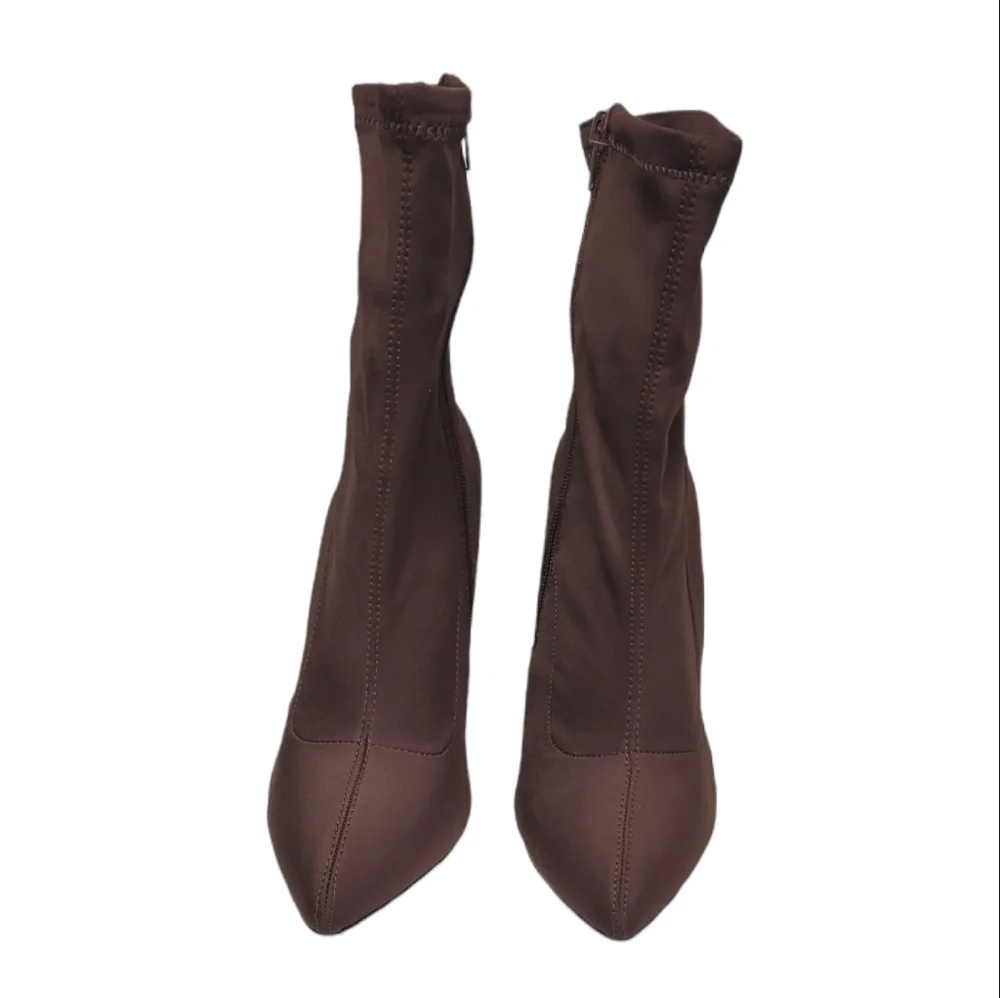 Fashion High Heeled Brown Booties Boots sz 9